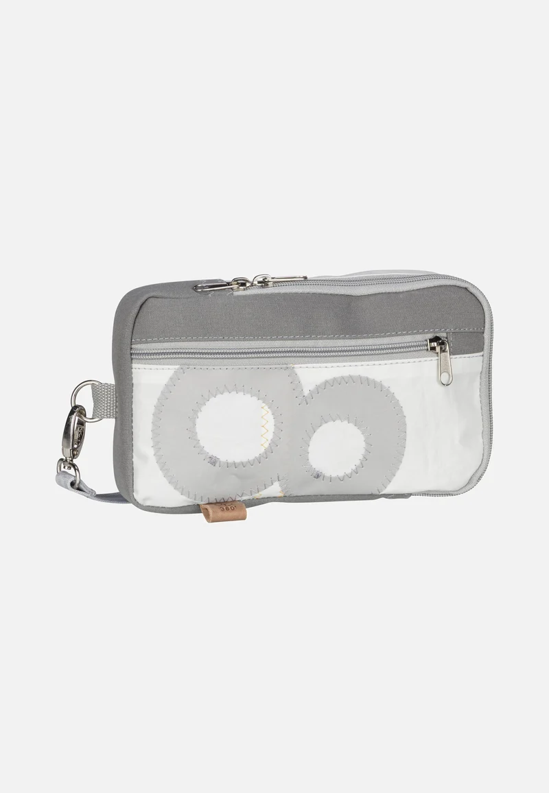 Nautik Weiß mit grauer Zahl - Bauchtasche