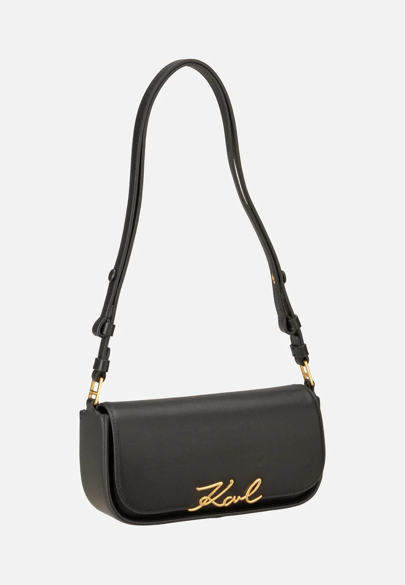 K/Signature Crossbody Black-Vibration Gold - Abendtasche
