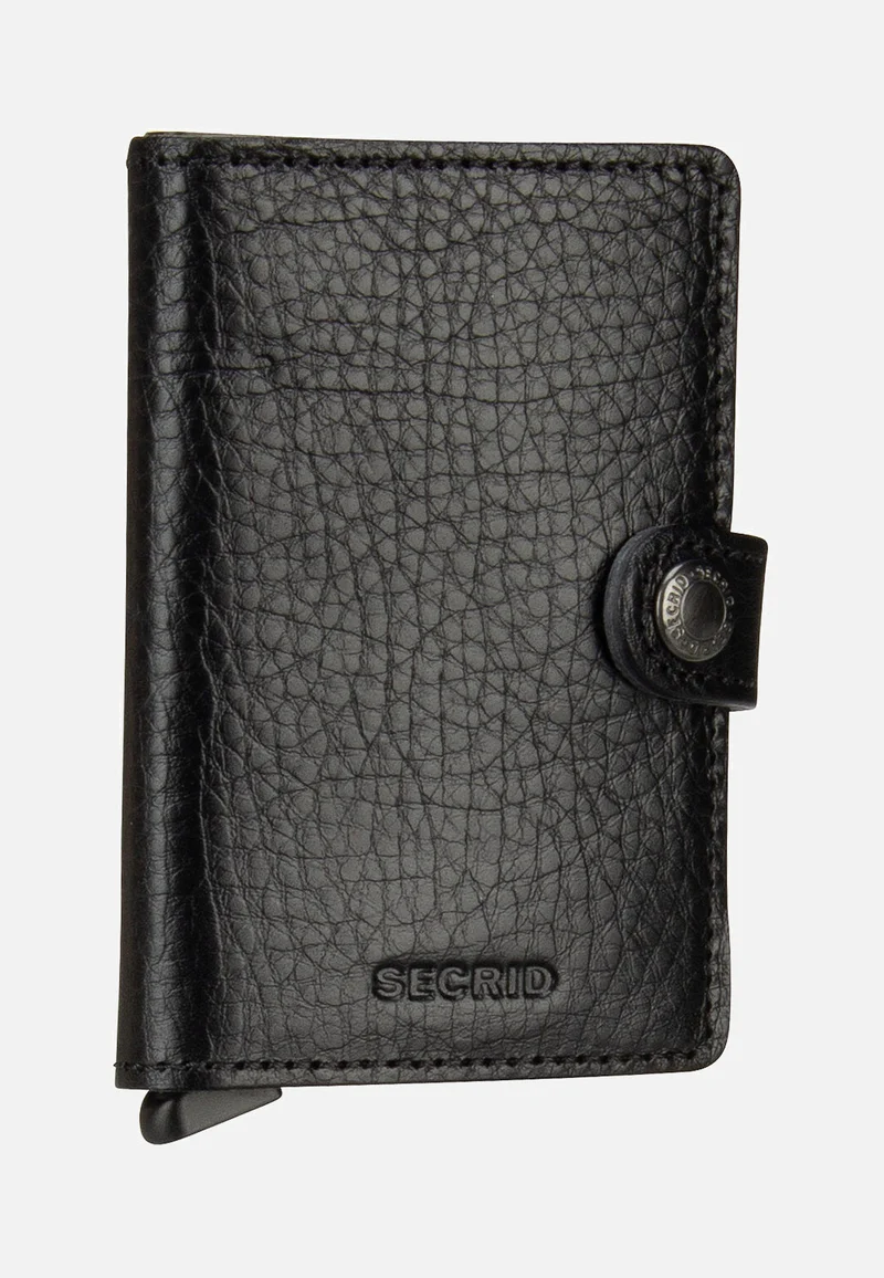 Miniwallet Veg Tanned Black-Black - Portemonnaie