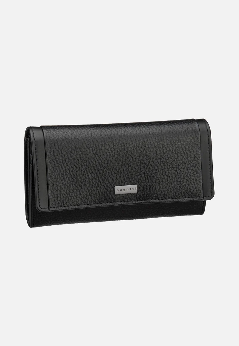 Sina Ladies Long With Flap Schwarz - Portemonnaie