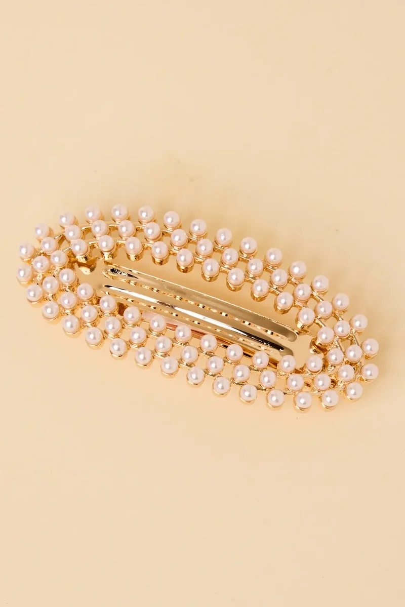 Pearl Bow Barrette