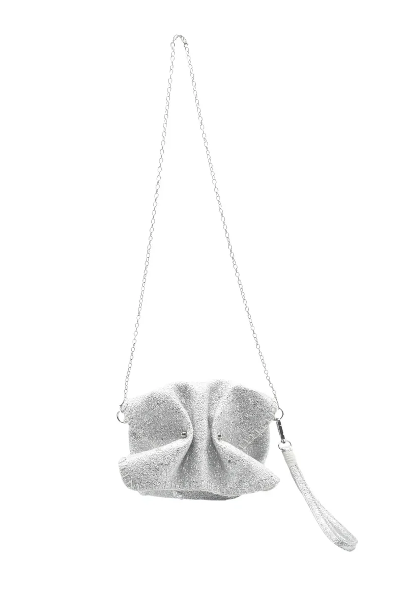 Mini Butterfy Crinkle Silver