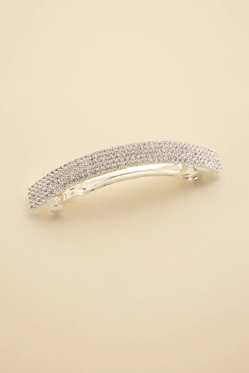 Rhinestone Block Barrette
